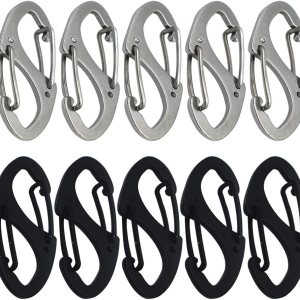 10 clips de mosquetón de metal pequeño de 1.6 pulgadas (1.614in), doble resorte de alambre, ganchos a presión, llavero y hebilla 10 clips de mosquetón de metal pequeño de 1.6 pulgadas (1.614in), doble resorte de alambre, ganchos a presión, llavero y hebilla