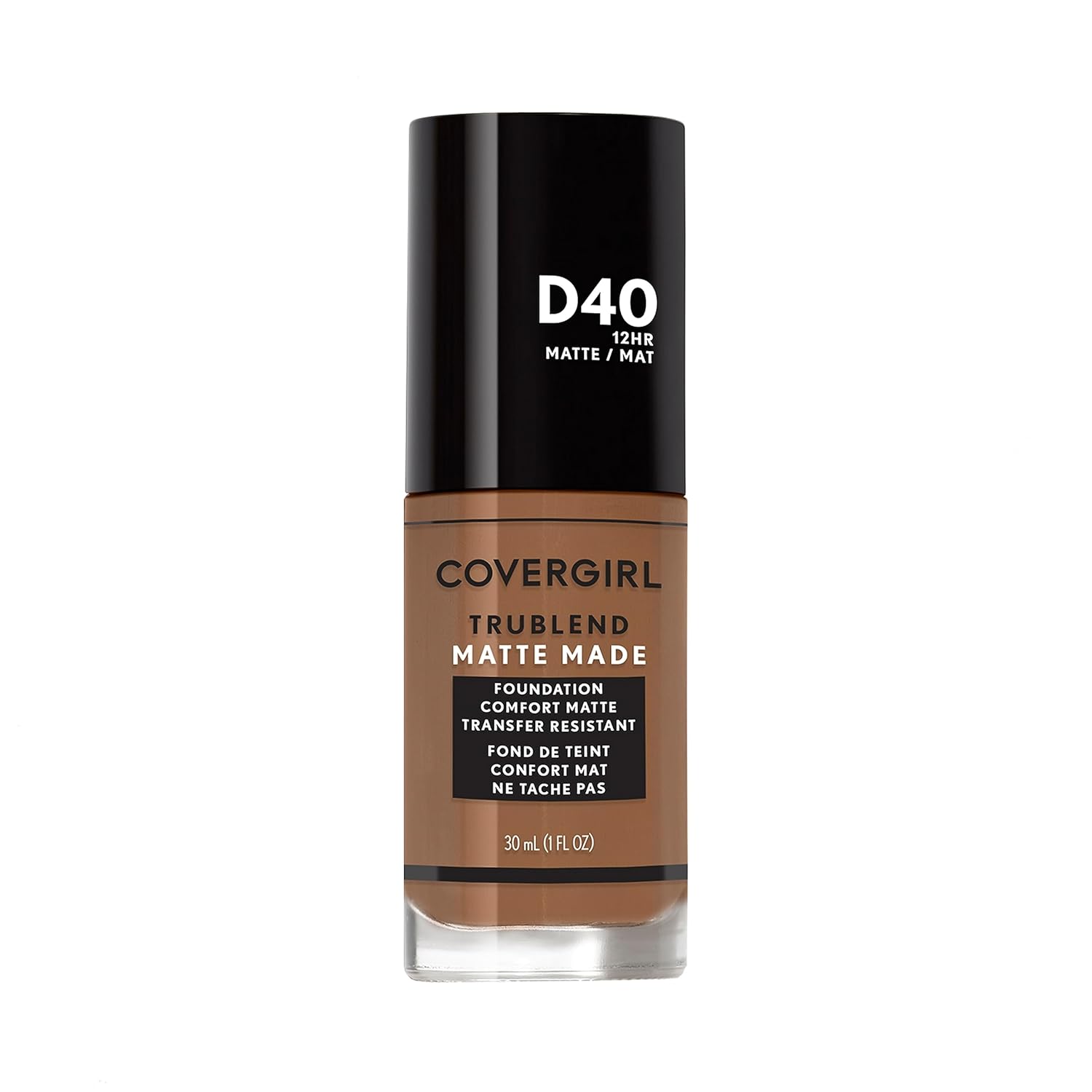 COVERGIRL TruBlend Base líquida mate color bronce profundo, 1 onza líquida (paquete de 1)