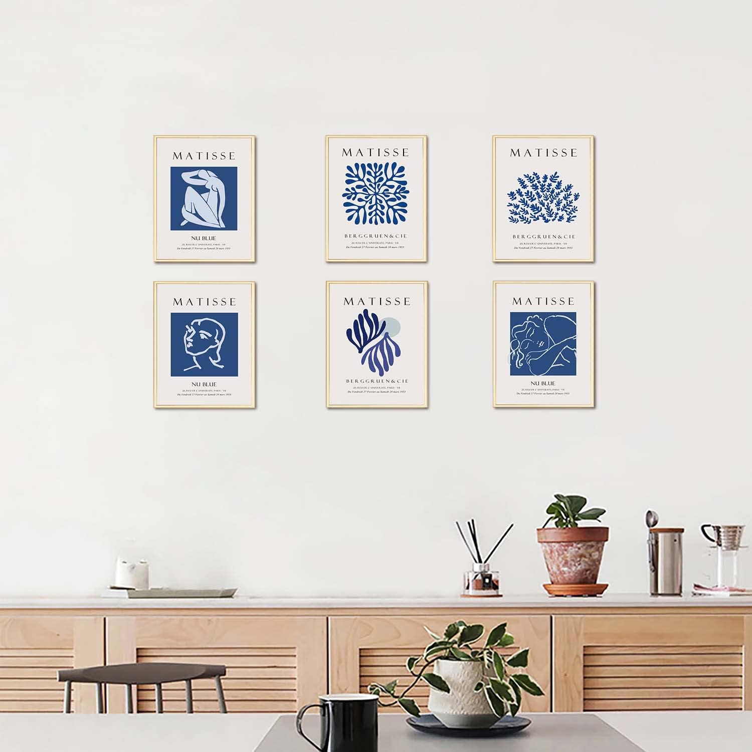 znxuey Póster e impresiones artísticas estéticas de Matisse para decoración de pared, póster e impresiones de arte abstracto estético de Matisse