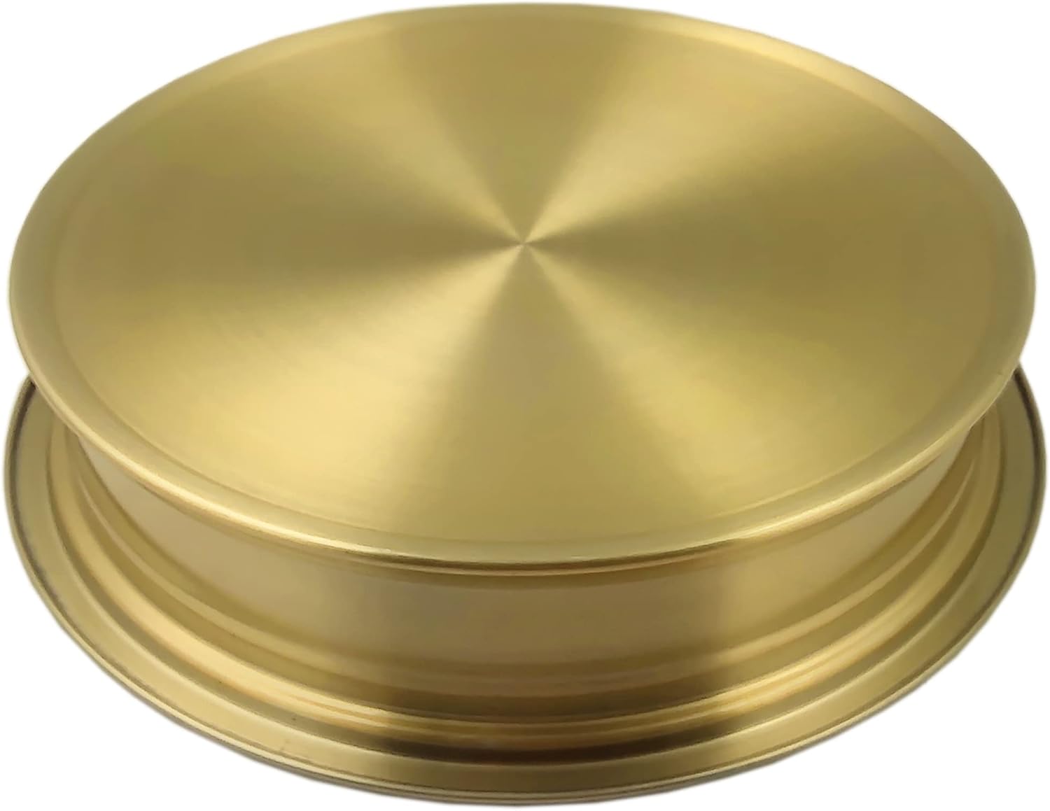 Communion Ware – 2 bandejas para servir vino santo con tapa y 2 platos apilables para pan con tapa + 80 tazas, acero inoxidable (latóndorado)