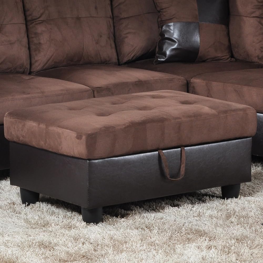 A Ainehome Otomana, moderna otomana de microfibra para sala de estar, apartamento y espacio pequeño (tamaño 37 x 24.5 x 16.5 pulgadas de alto,