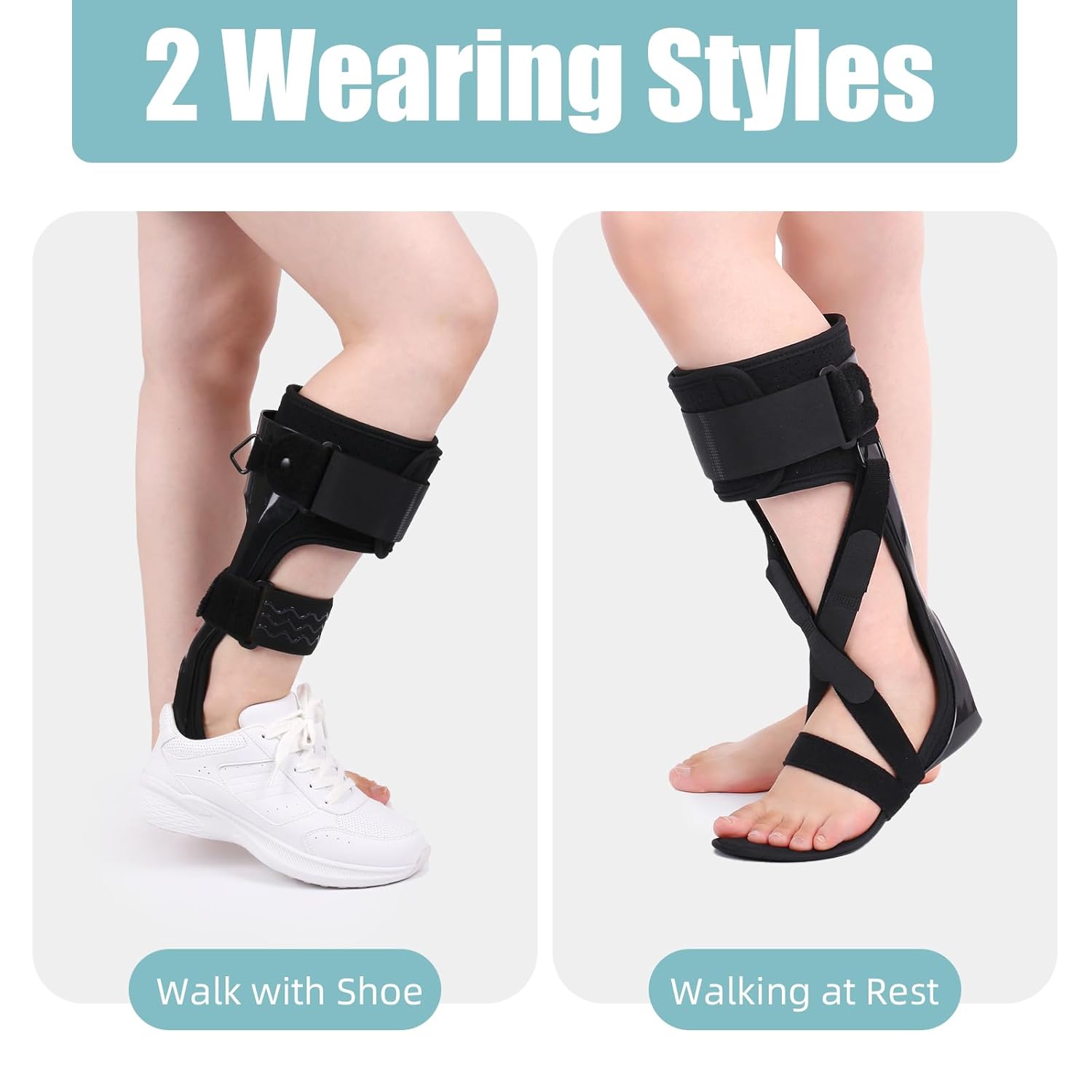 Tairibousy Medical AFO – Soporte de pie para ortesis de pie, soporte estabilizador de pie para caminar con zapato para hombres y mujeres para