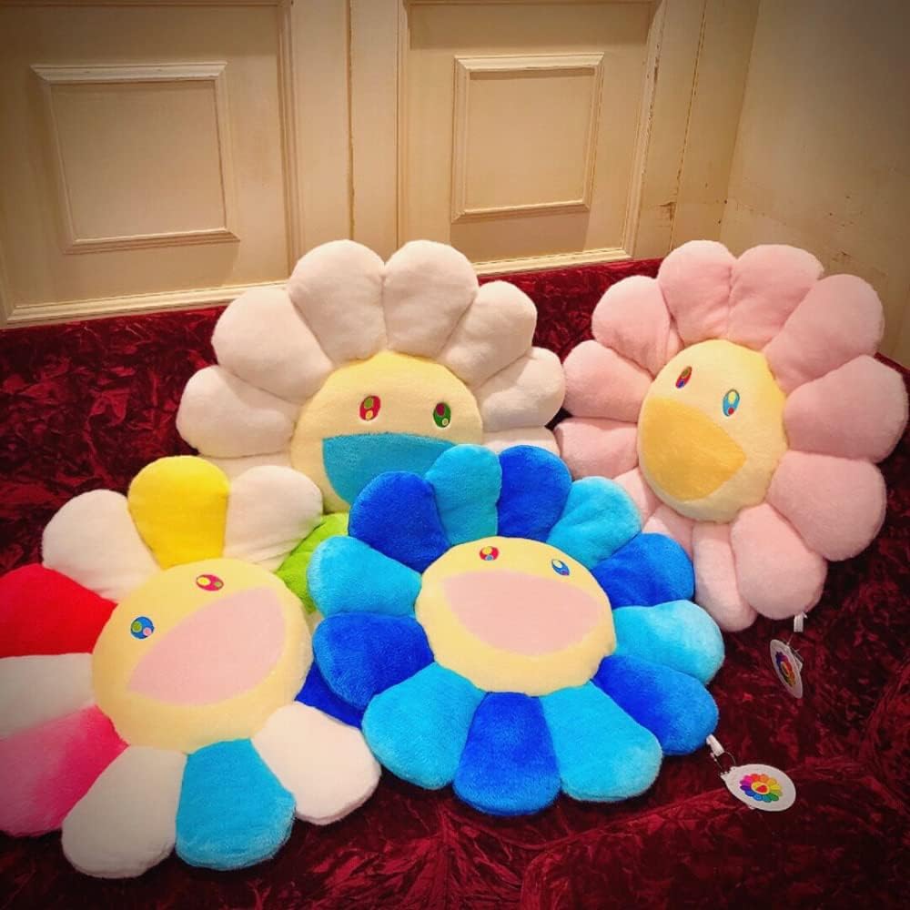 Juguete de peluche colorido, muñeca de peluche de girasol, almohada de juguete con cara sonriente, almohada para el hogar, dormitorio, automóvil,