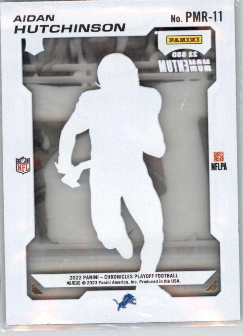 2022 Panini Chronicles Playoff Momentum Rookies #11 Aidan Hutchinson NM-MT Detroit Lions Football Trading Card
