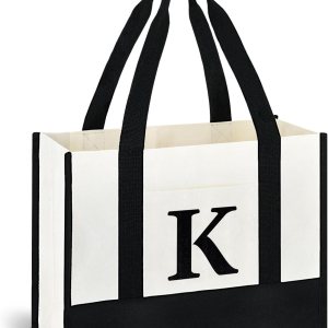 BALEINE Bolsa de lona personalizada con inicial, ecológica, multiusos para mujeres, bolsa de regalo, bolsa de playa BALEINE Bolsa de lona personalizada con inicial, ecológica, multiusos para mujeres, bolsa de regalo, bolsa de playa