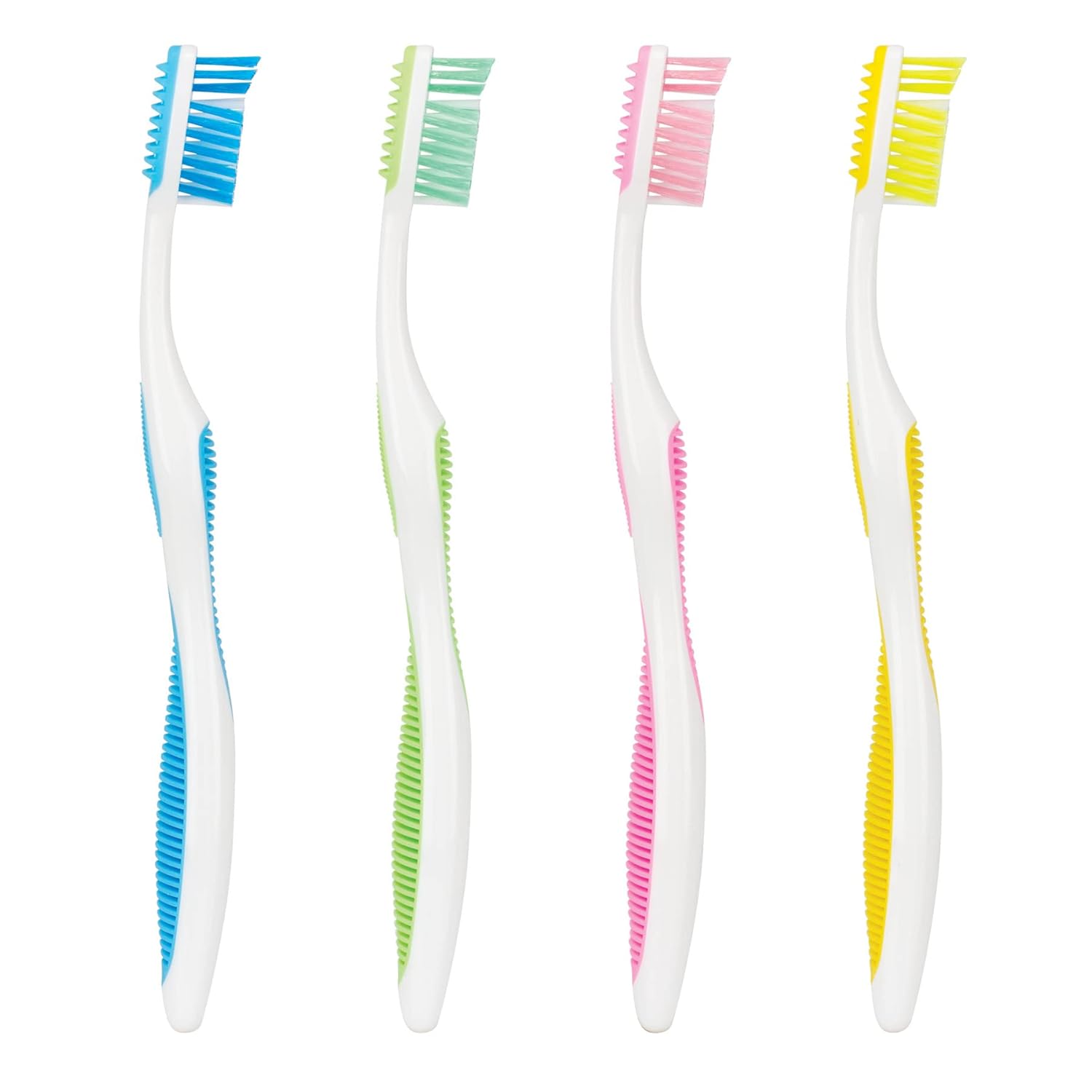 SmileGoods – Cepillo de dientes A352, 35 mechones de cerdas suaves, empaquetados individualmente, colores surtidos, paquete a granel de 72