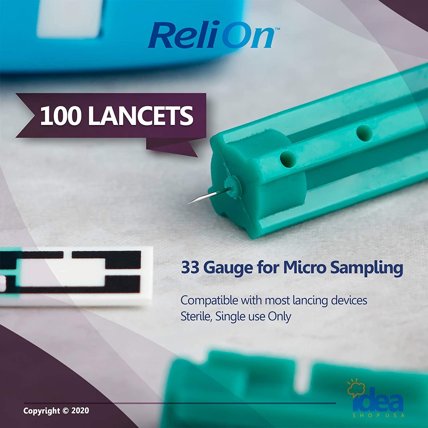 ReliOn – Lancetas microfinas, 100 unidades, calibre 33 para micro muestreo con exclusivo “Cuida tu diabetes”, guía de mejores ideas (2 artículos)