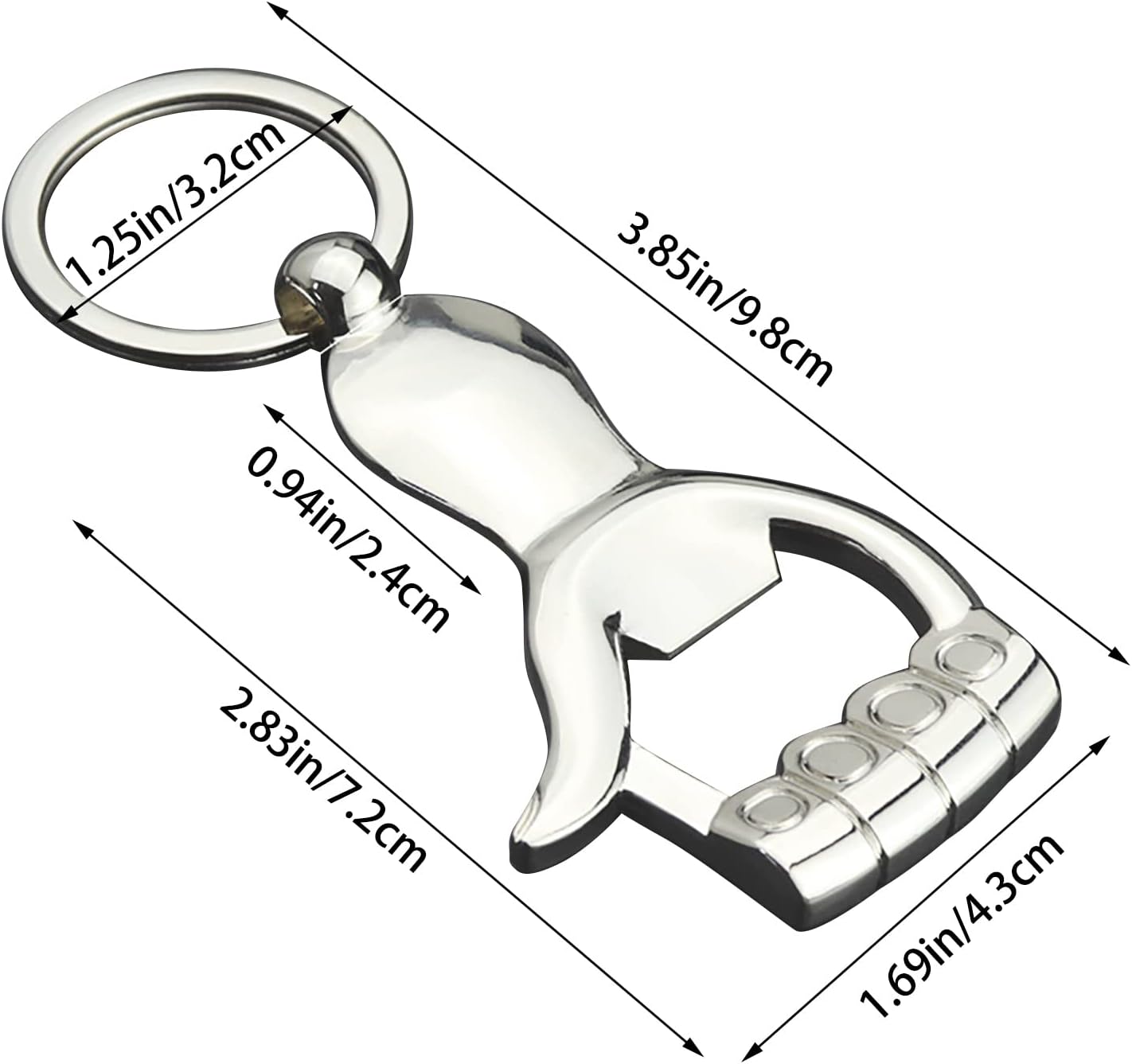 Soporte de corcho de vino en forma de P Cerveza Refrescos Bebidas Abrebotellas Restaurantes Regalos divertidos (Plata, Talla única)