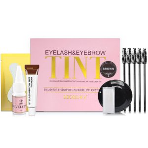 MXNSLWA Kit de pestañas y cejas 2 en 1, kit profesional de color para pestañas y cejas, duradero 6 semanas, teñido de cabello para uso doméstico en MXNSLWA Kit de pestañas y cejas 2 en 1, kit profesional de color para pestañas y cejas, duradero 6 semanas, teñido de cabello para uso doméstico en