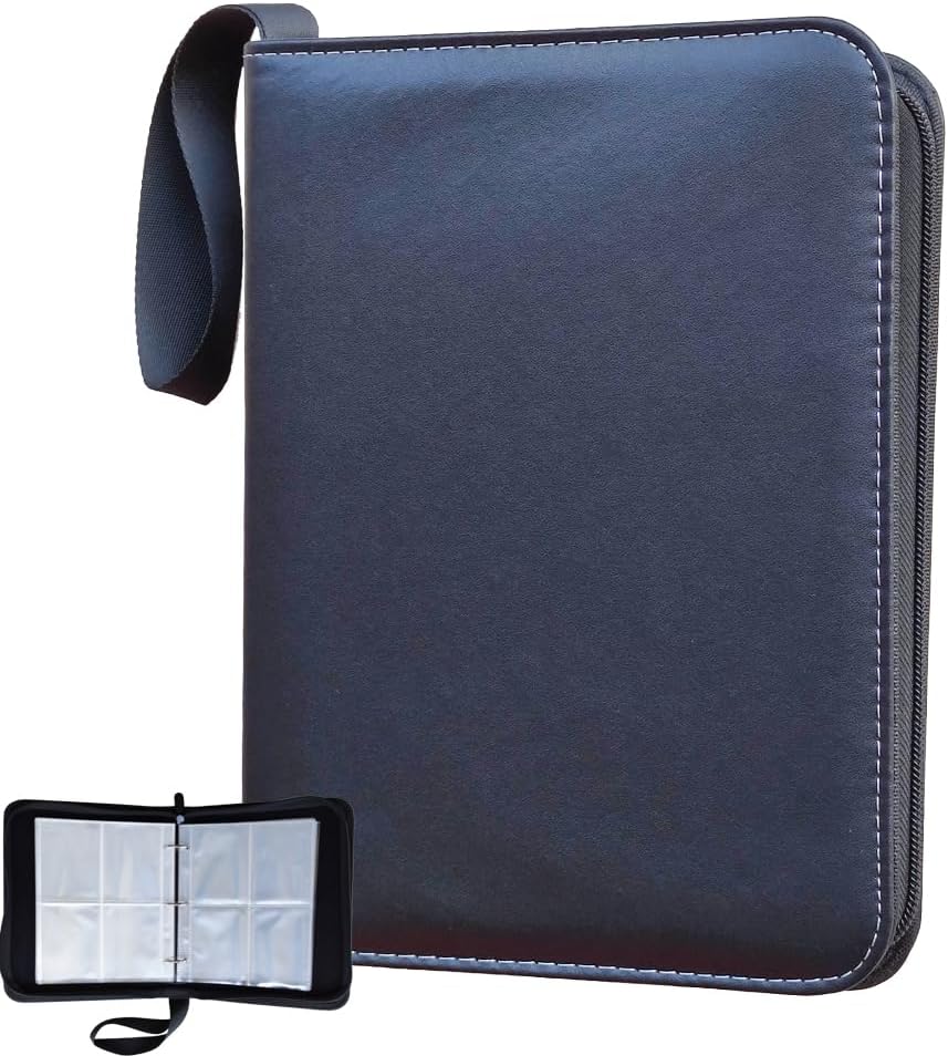 Carpeta de tarjetas de béisbol Álbumes de tarjetas comerciales Se adapta a 400 tarjetas con 50 fundas extraíbles Juego deportivo Soporte protector