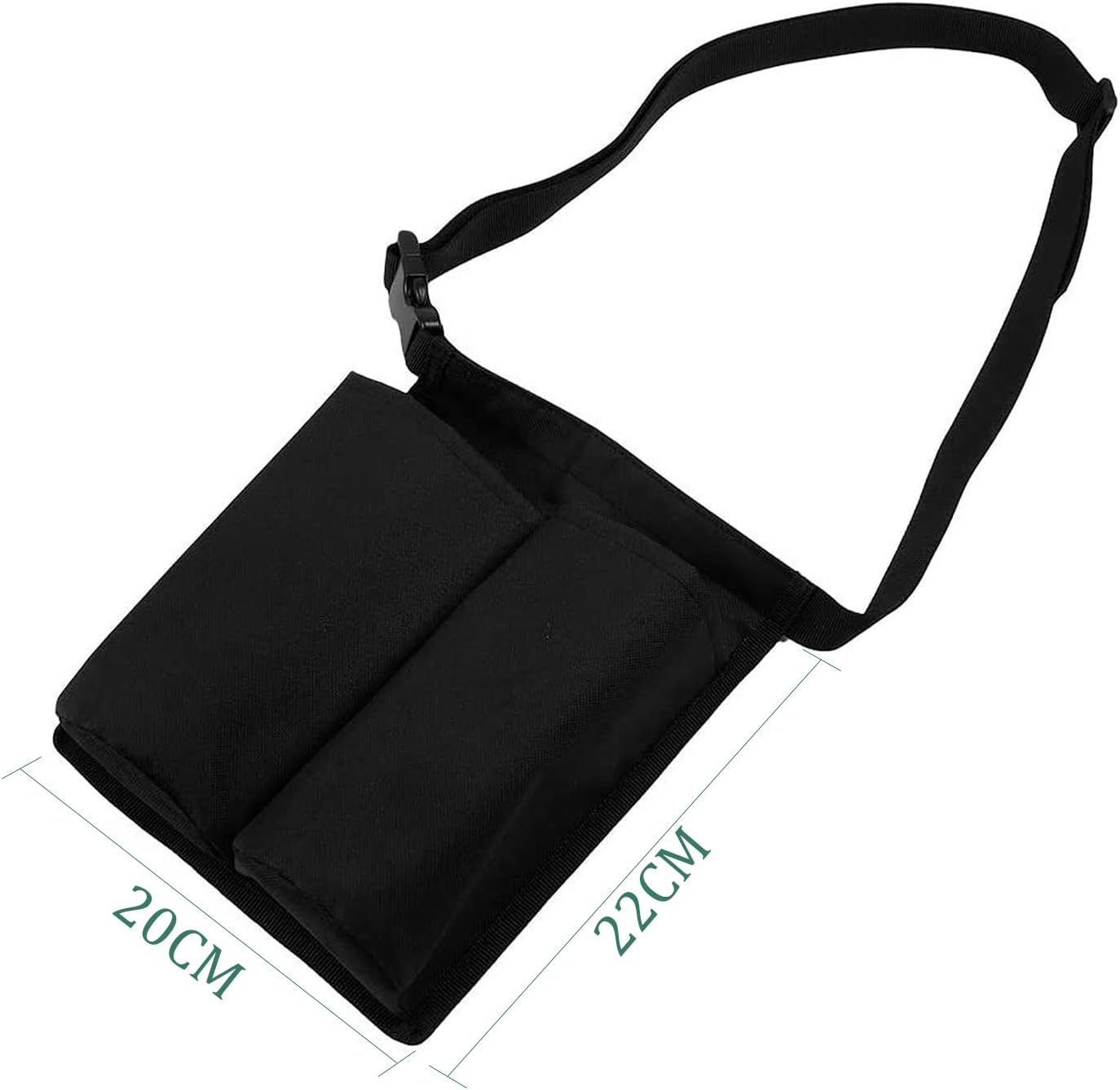 Pacify Funda de masaje con 2 bolsillos, bolsa de botella de aceite ajustable para loción de masaje para terapeuta