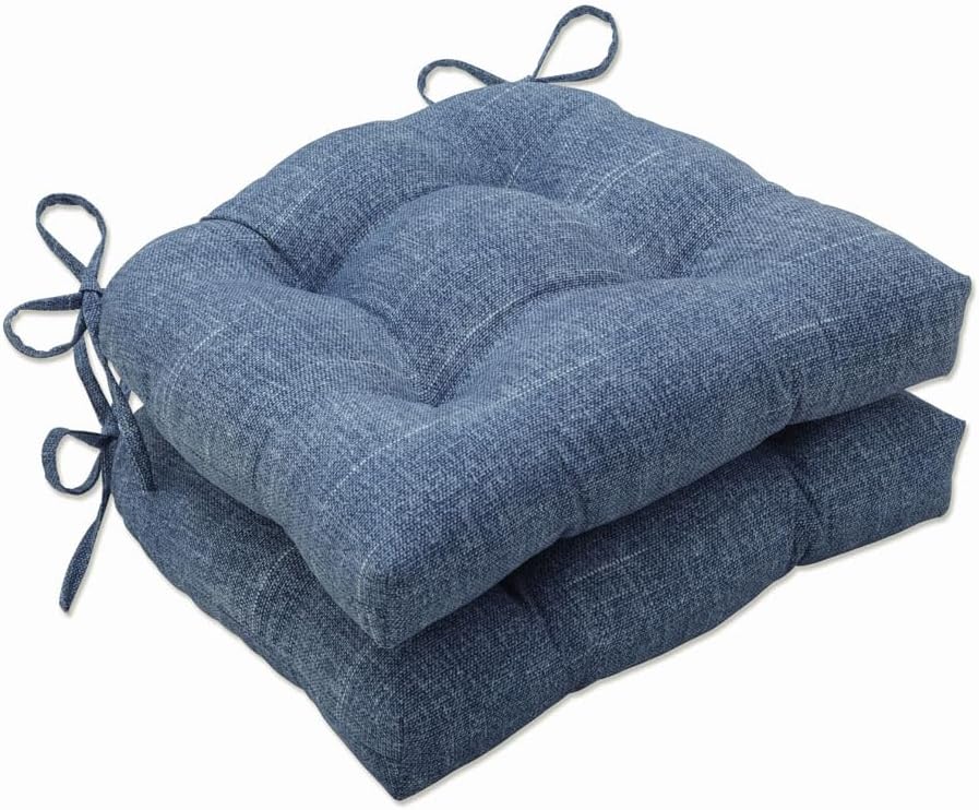 Pillow Perfect Tory – Silla de patio reversible para interiores y exteriores con lazos, resistente a la intemperie y a la decoloración, 17 x 17.5