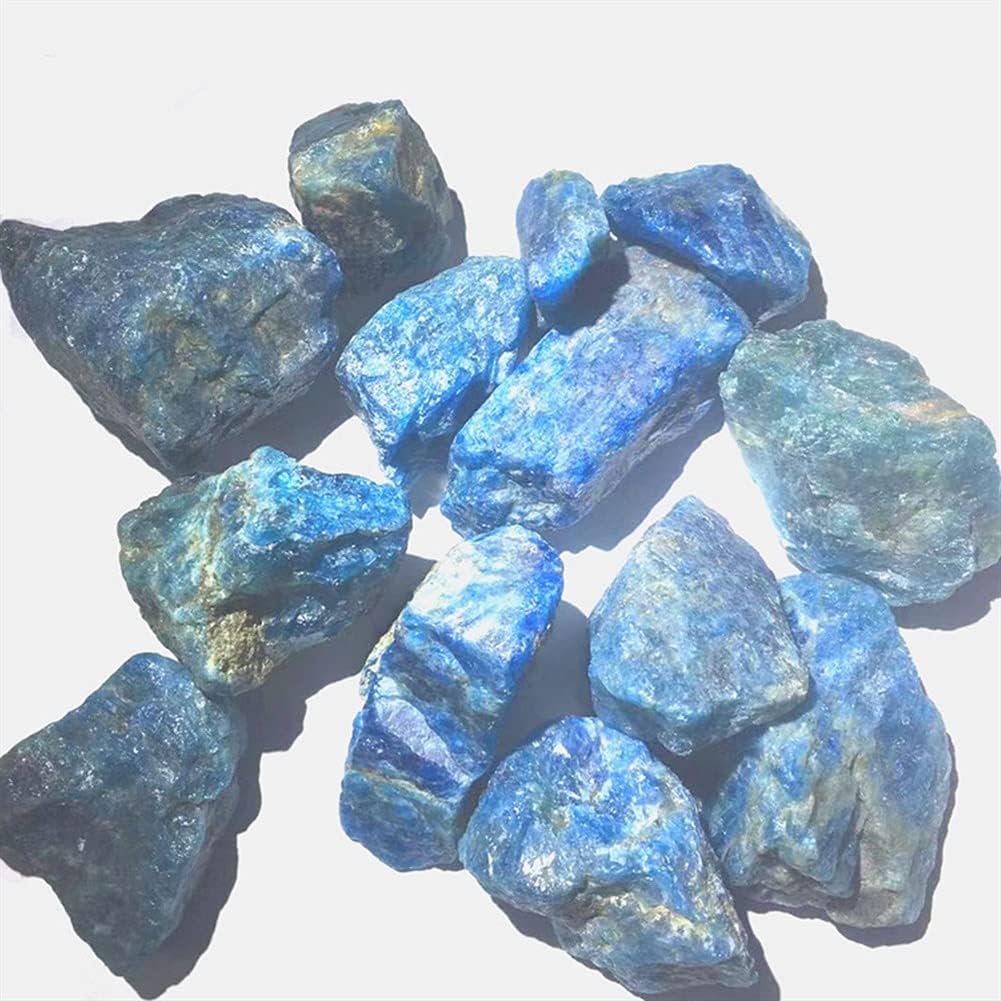 Para 3.53 ozPack Lote Natural Azul Apatita Piedra en bruto Cuarzo Cristal Espécimen Acuario Decoración del Hogar Piedras a Granel Decoración para el
