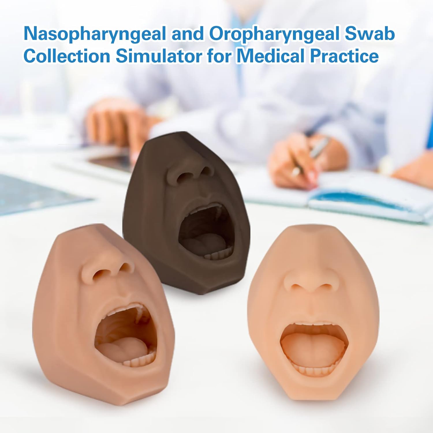 Hisopo nasal, modelo de entrenamiento de prueba de hisopos de garganta, simulador de colección de hisopos, hisopo oral de saliva, acupuntura, modelo