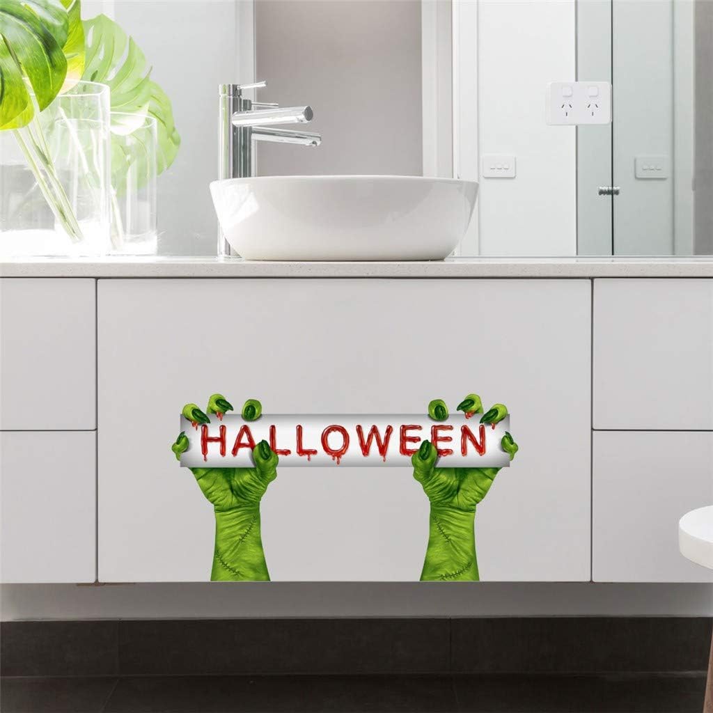 Calcomanías de pared de manos de fantasmas de Halloween, calcomanías de Halloween para ventana, calcomanías de manos fantasmas, calcomanías para