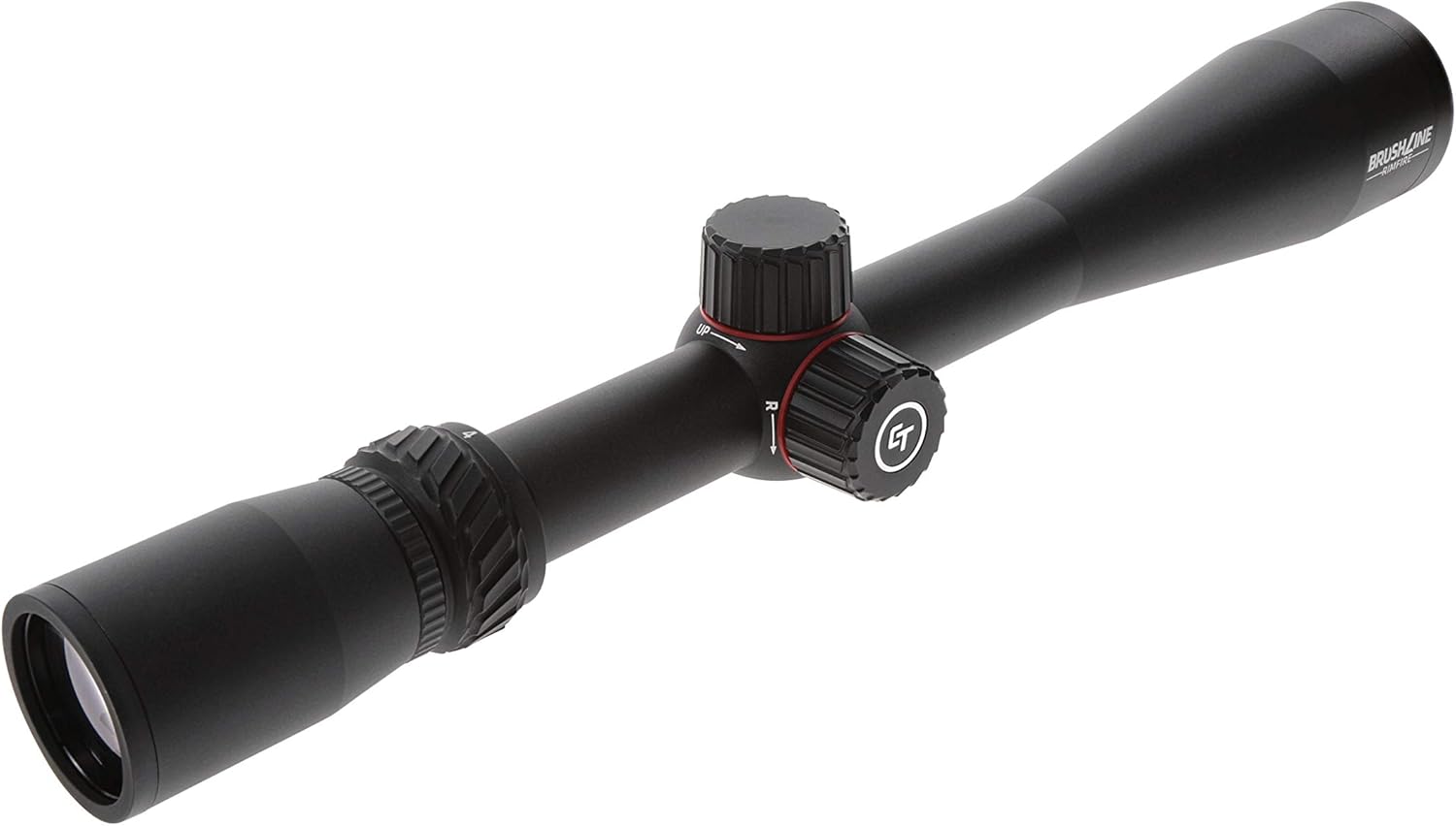Crimson Trace Brushline Riflescope con construcción ligera y sólida, tapas de alcance y paño de lente para caza, disparo y al aire libre