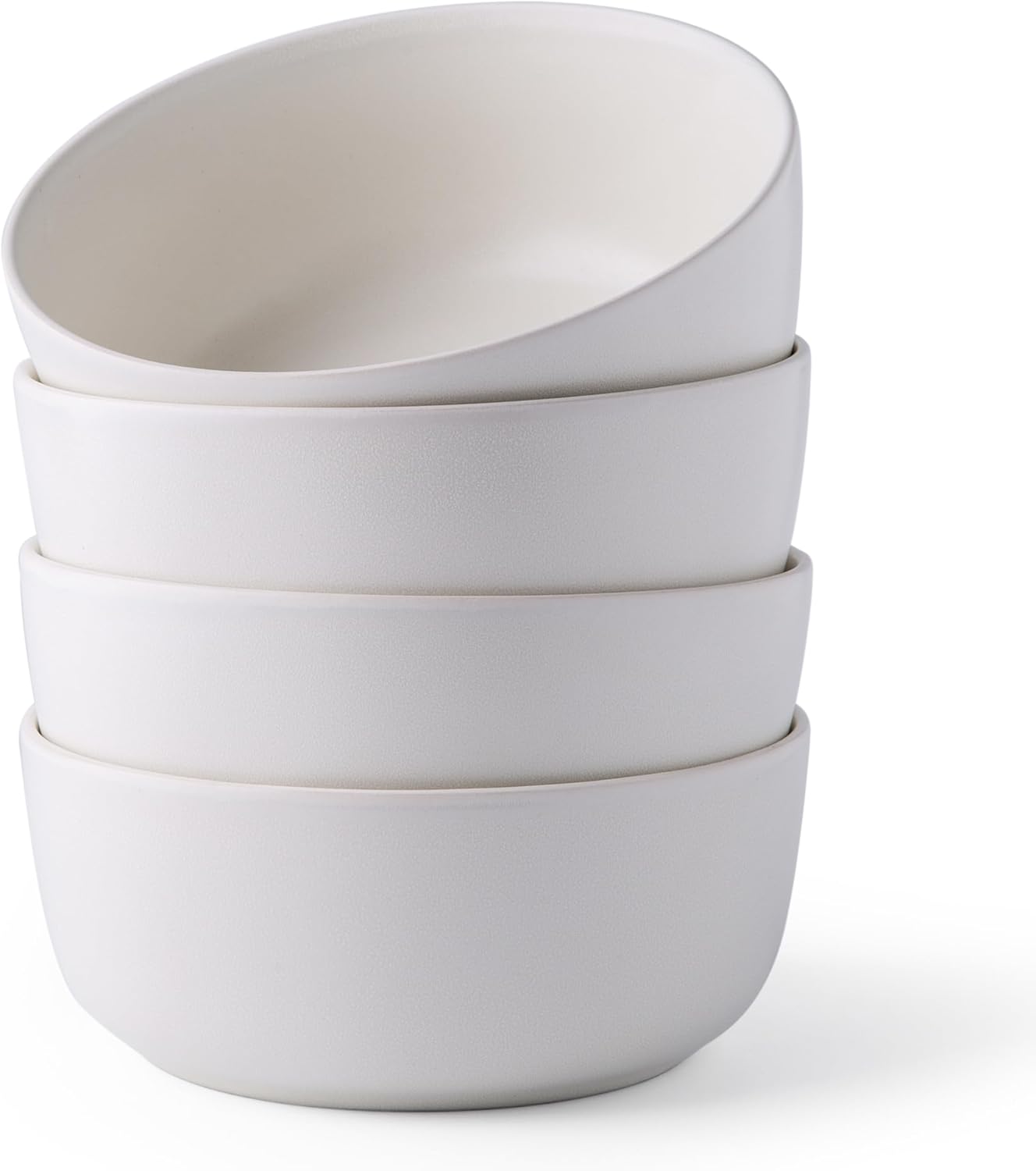 AmorArc Juego de 4 cuencos de cereal de cerámica, 26 onzas, para aperitivos de sopa de cereales, cuencos de cocina modernos para comida, aptos para