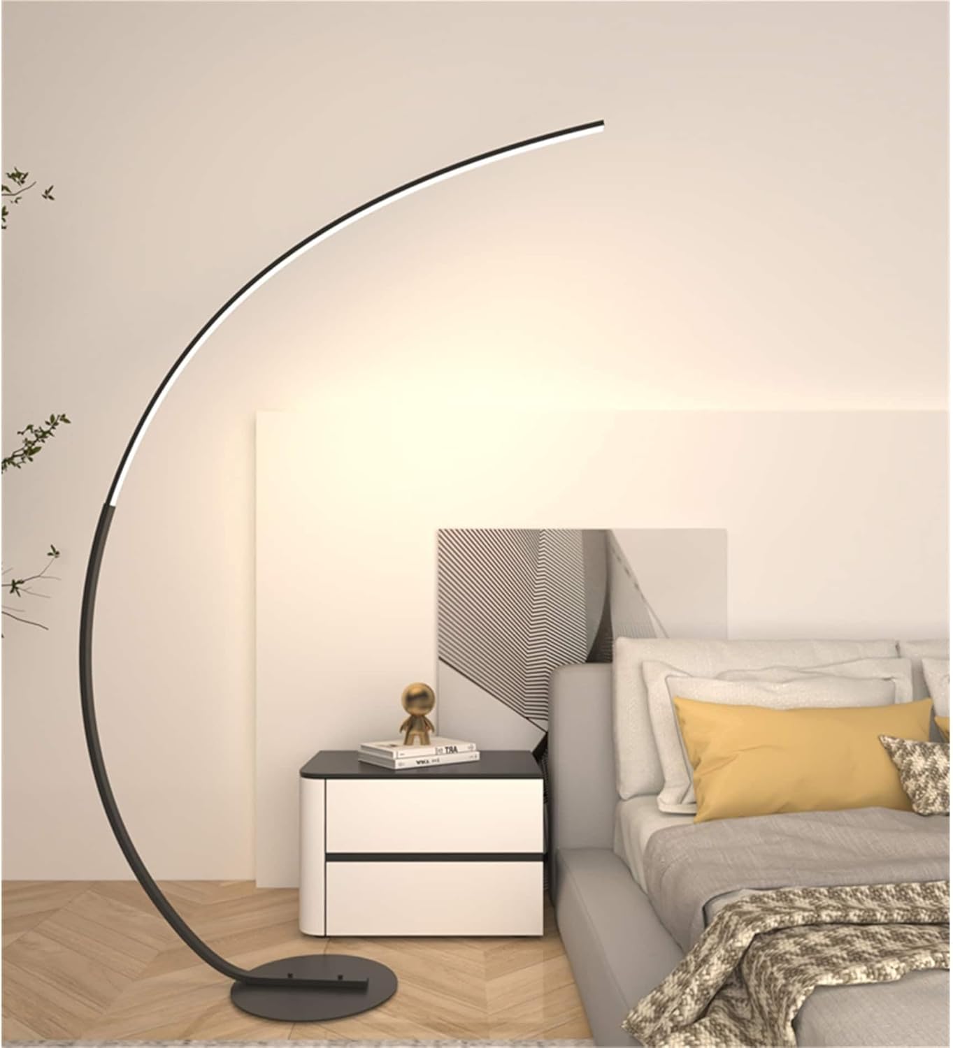 Lámpara de pie arqueada de metal de 62.99 pulgadas, bombillas modernas y contemporáneas incluidas