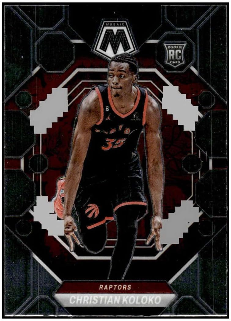 Christian Koloko RC 2022-23 Panini Mosaic #233 ROOKIE NM+-MT+ NBA Basketball Raptors