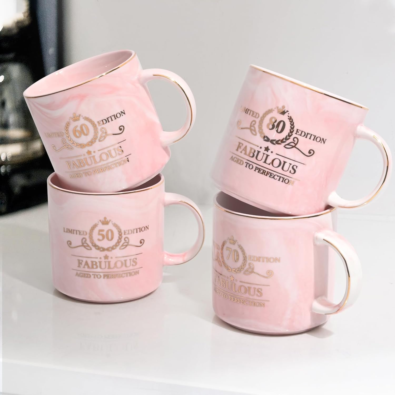 Cabtnca Regalos de 60 cumpleaños para mujeres, taza de edición limitada de 60, taza de cumpleaños de 60, ideas de regalo de cumpleaños 60, regalos