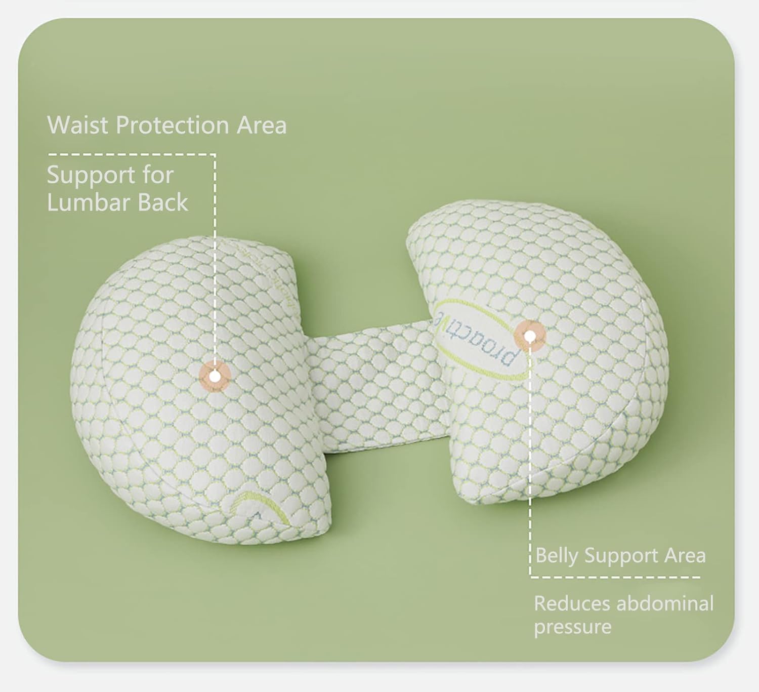 misszhi Almohadas de embarazo para dormir, almohada de maternidad con funda de almohada desmontable y ajustable, soporte para espalda, piernas,