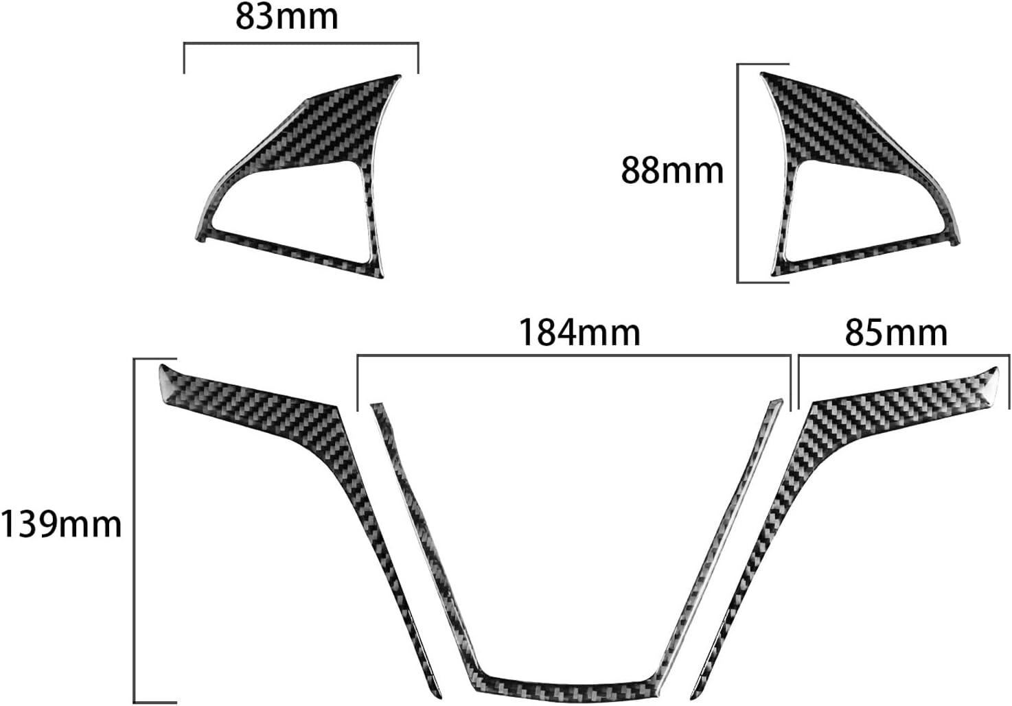 Calcomanía de fibra de carbono suave real para volante de control de botón, decoración interior de automóvil, compatible con Camaro 2012 2013 2014