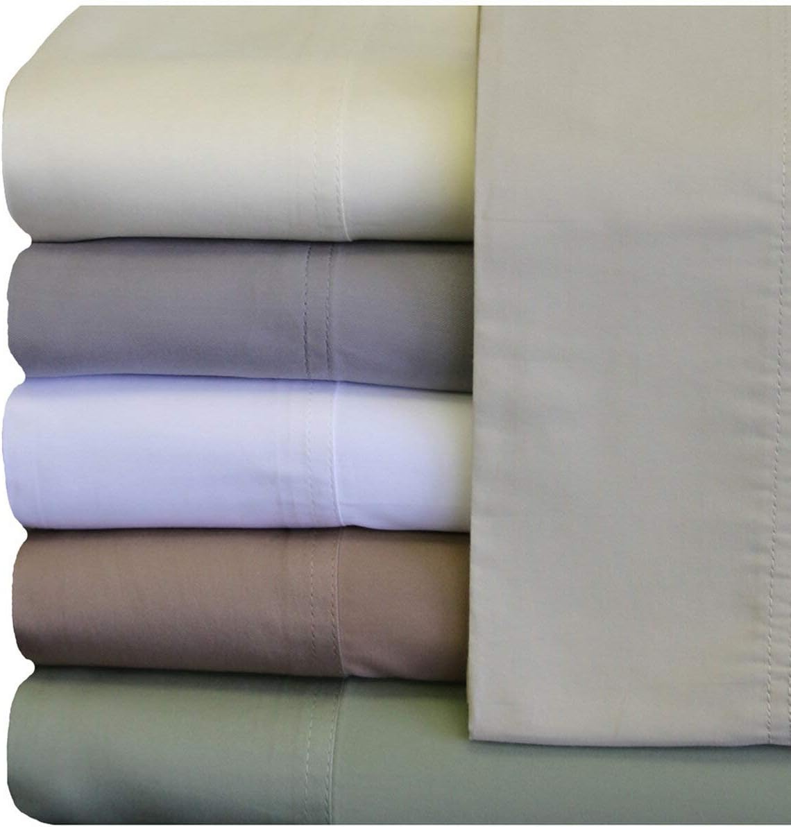 Viscosa hecha de sábanas de bambú, tela suave y naturalmente pura, sábanas 100% tejidas para un sueño refrescante, juego de 4 piezas, tamaño King,