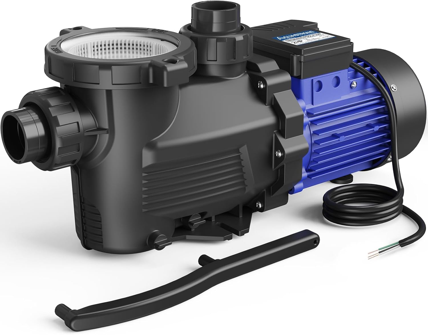 AQUASTRONG Bomba de piscina de una sola velocidad de 2 caballos de fuerza, 220 V, 8917 GPH, alto flujo, potentes bombas de piscina autorecortables