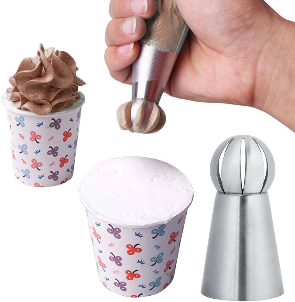 Boquilla de punta de tubería de glaseado de 3 piezas, boquilla de acero inoxidable para tartas, herramienta de decoración de pasteles de bricolaje,