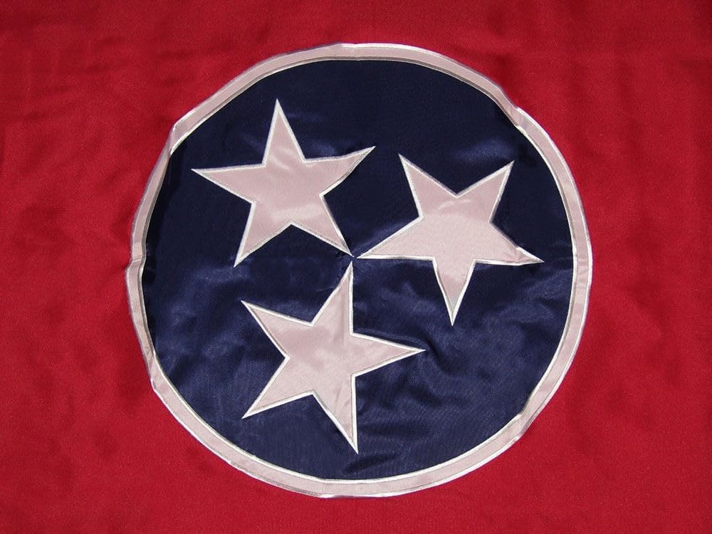 Premium 3×5 Embroidered State of Tennessee 600D Nylon Flag 3’x5′ 2 Clips