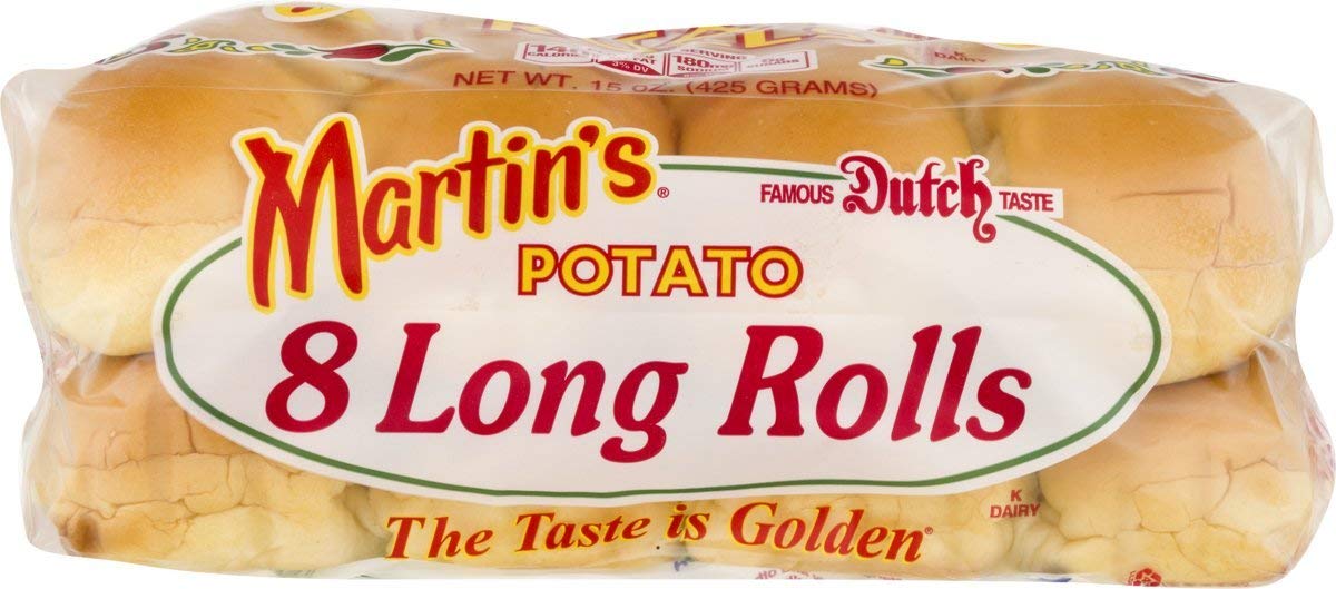Martin’s Famous Pastry – Rollos largos de patata – Bolsa de 15 onzas (2 bolsas)