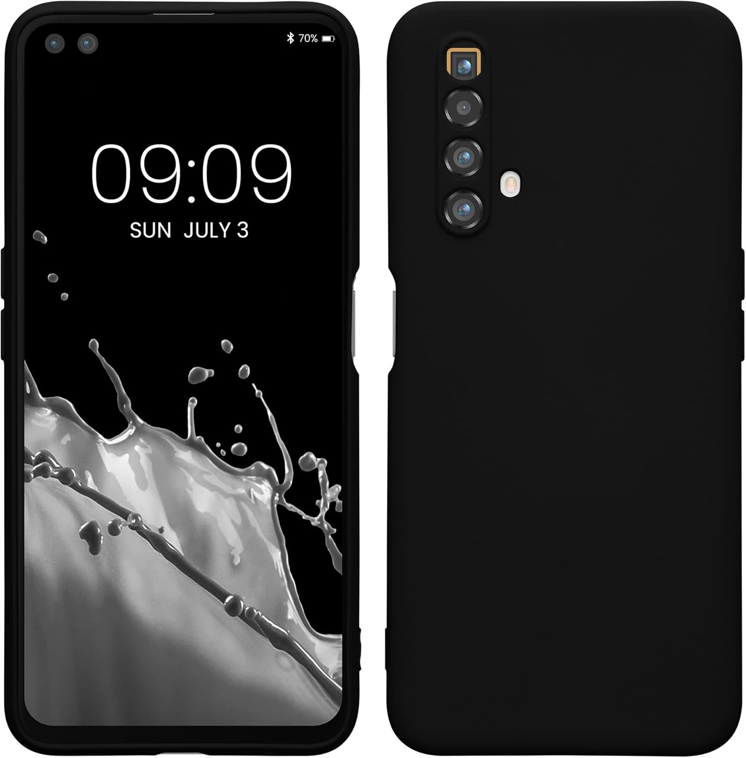 kwmobile Funda compatible con Realme X3 SuperZoom  X50 5G – Funda protectora delgada de TPU con acabado mate suave – Negro mate