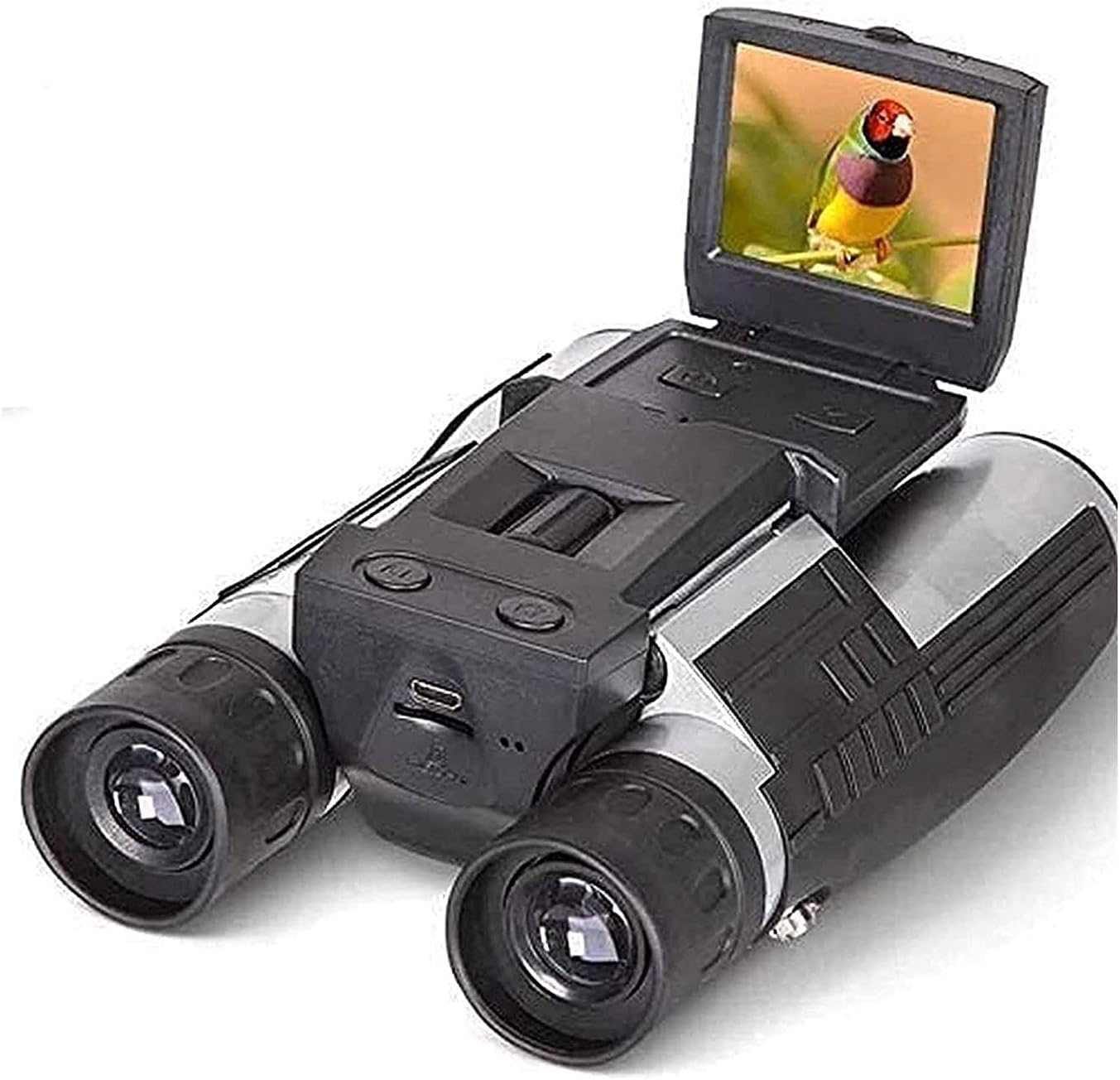 Telescopio de viaje portátil Cámara digital 1080P 2.0 “12X32 HD Binoculares negros telescopio plegable con cámara digital incorporada, nuevos