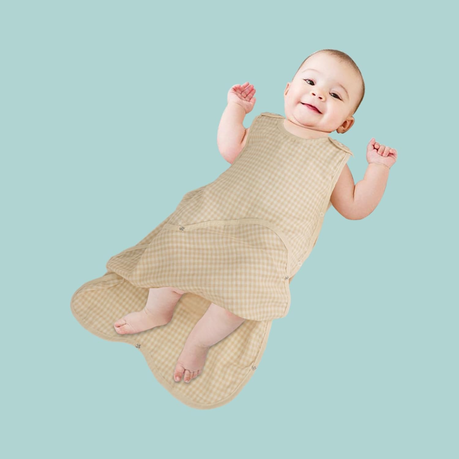 Manta de muselina fina para niños pequeños (3-5T), saco de dormir para bebé, de algodón natural, ligera, 0.5 XL, para caminar, unisex, sin pies,