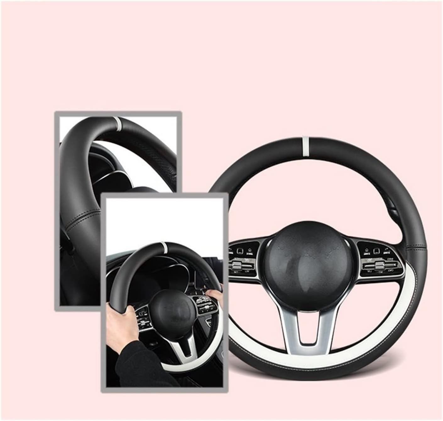 GESMOS Fundas protectoras para volante de automóvil, fundas protectoras para Dacia para resorte, para Dacia, Sandero, para Stepway para Crossover