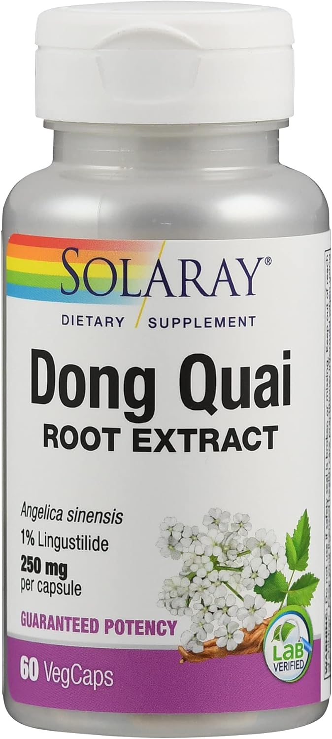 Solaray Extracto de raíz de Dong Quai, 250 mg, 60 unidades