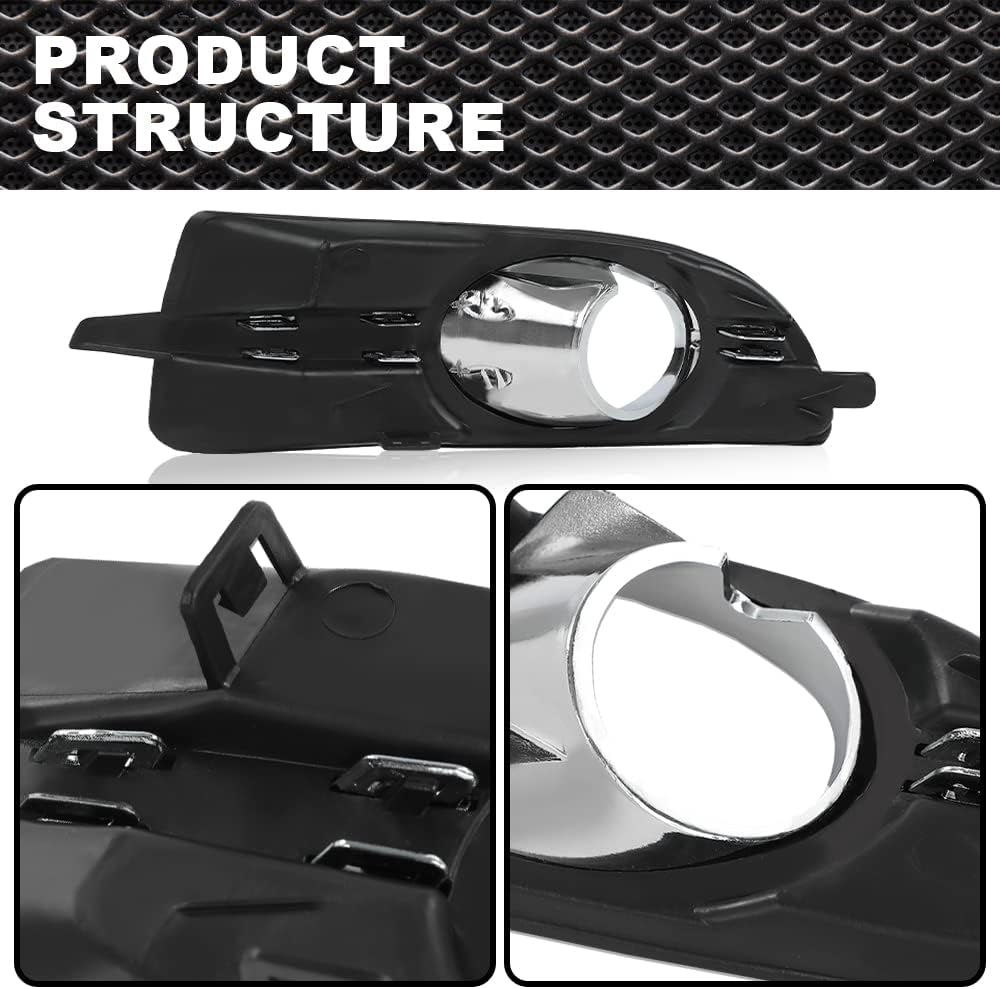 Cubierta de bisel de lámpara antiniebla compatible con Buick Lacrosse 2010 2011 2012 2013 Compatible con Buick Allure 2010 antiniebla cubierta de