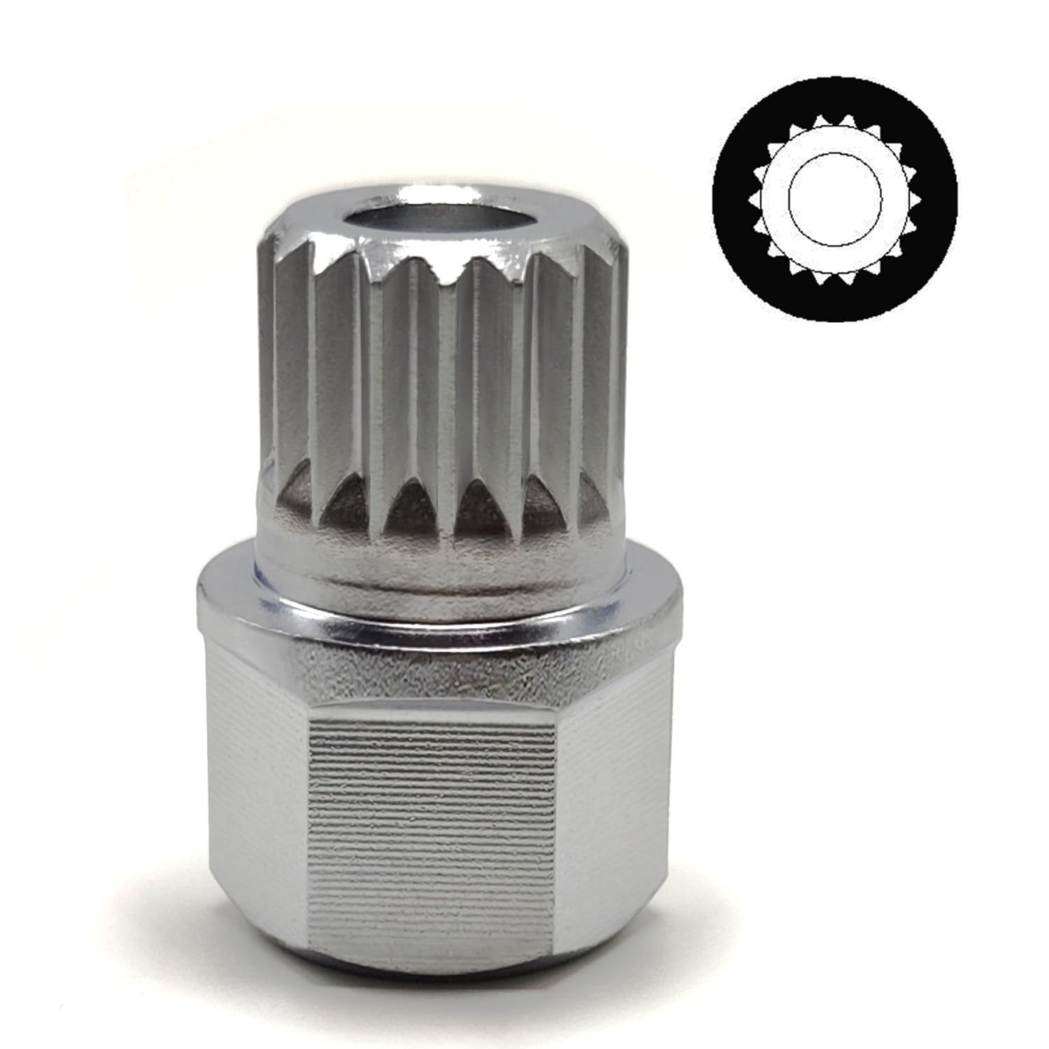 Llave de tuerca de bloqueo de rueda 3317PT compatible con BMW, adaptador de tuerca de bloqueo de rueda, herramienta de extracción de tuercas