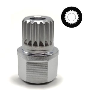 Llave de tuerca de bloqueo de rueda 3317PT compatible con BMW, adaptador de tuerca de bloqueo de rueda, herramienta de extracción de tuercas Llave de tuerca de bloqueo de rueda 3317PT compatible con BMW, adaptador de tuerca de bloqueo de rueda, herramienta de extracción de tuercas
