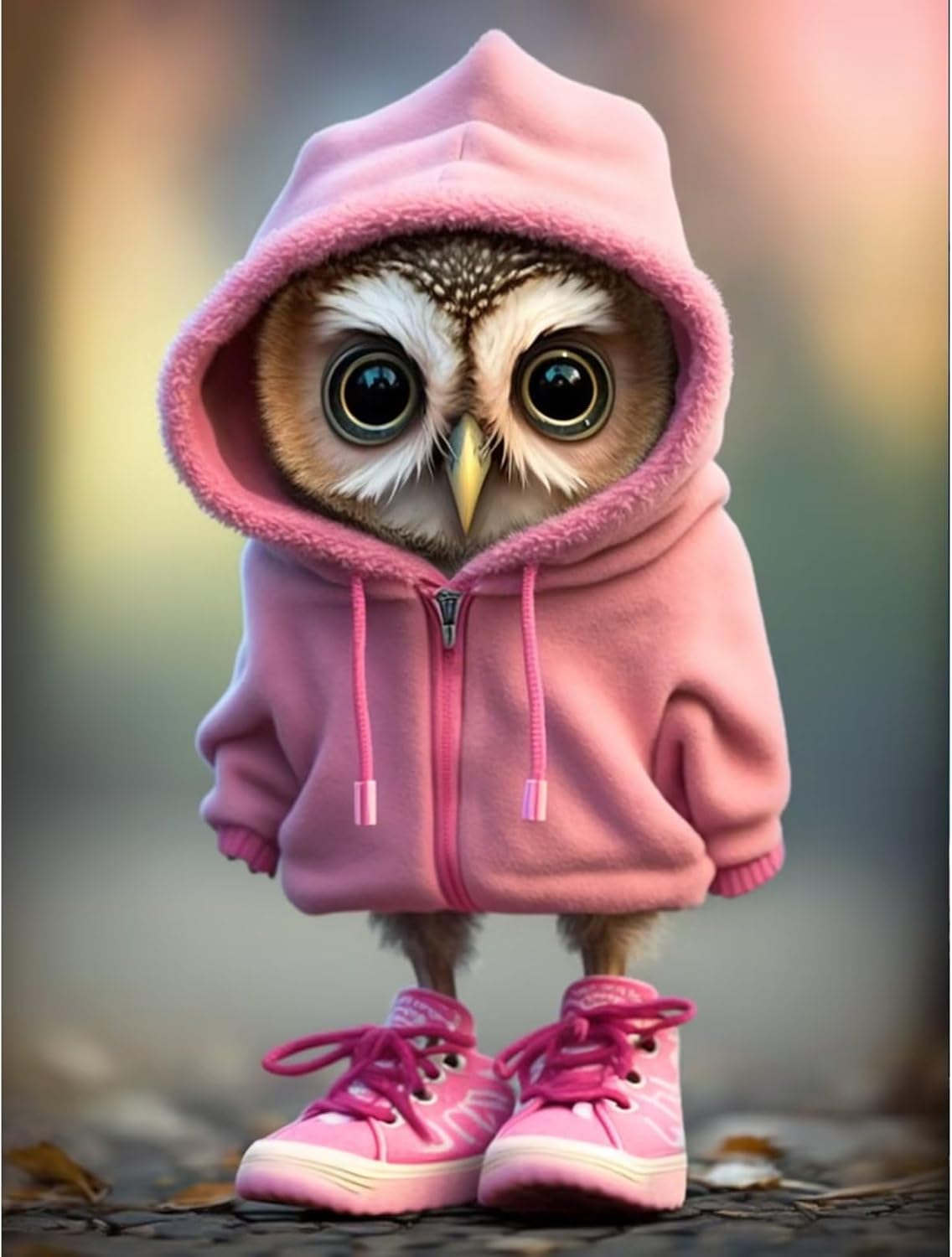 CoHraeu OWL – Kits de pintura de diamantes para adultos, kit de arte de diamante 5D de búho, pintura de diamante de taladro completo, arte y