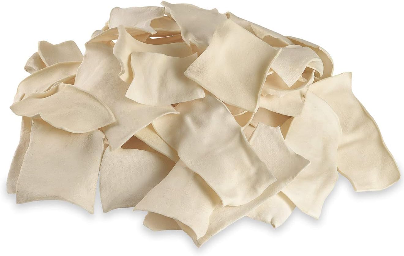 Cowdog Chews Chips de cuero crudo natural  Golosinas prémium de larga duración para perros con pieles de res de corte grueso (5 libras)
