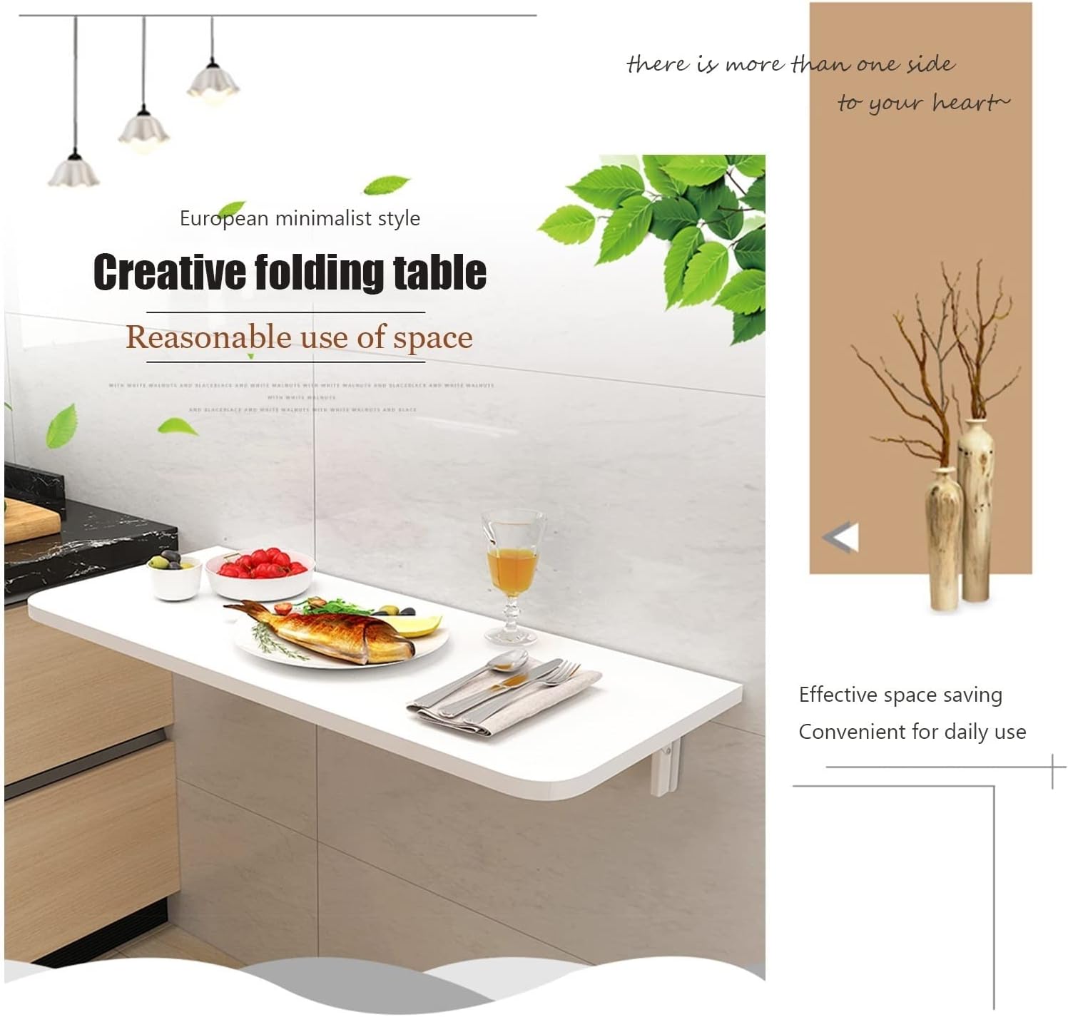 Mesa plegable montada en la pared, ahorro de espacio, escritorio para computadora, mesa de lavandería, mesa plegable de pared para ropa plegable,