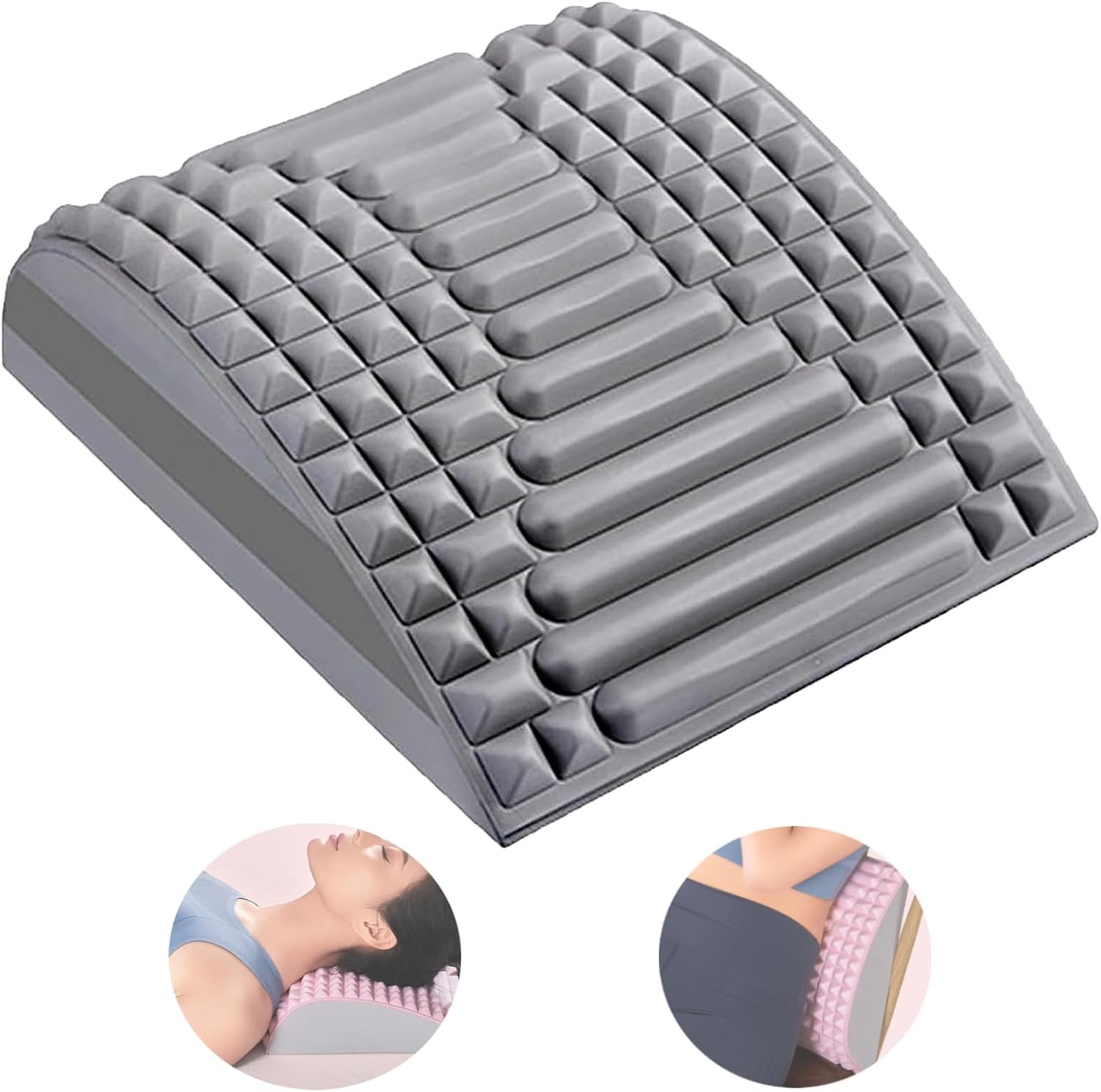 Acemend – Estirador de espalda, Refresh – Estirador de cuello y espalda, estirador de espalda ancha Acemend para aliviar el dolor (gris)