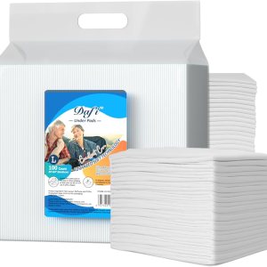 DAFI Disposable Bed Pads Large 24x 24(100 Count) Adult Incontinence Underpads, Effective Odor Control Pee Pads, Chucks Pads, Super Absorbent DAFI Disposable Bed Pads Large 24x 24(100 Count) Adult Incontinence Underpads, Effective Odor Control Pee Pads, Chucks Pads, Super Absorbent