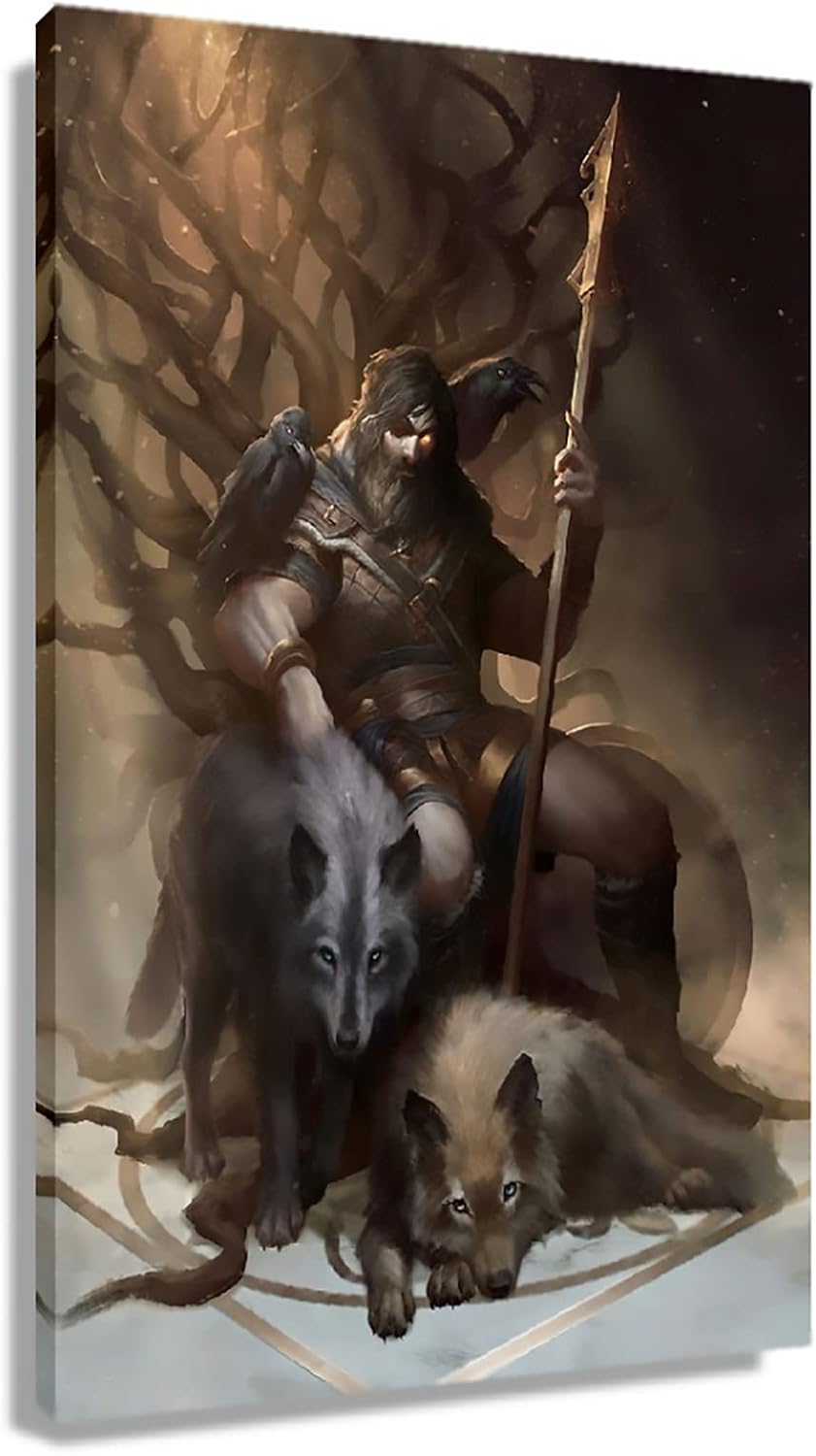 Odin – Póster decorativo para pared, mitología nórdica, contemporáneo, decoración de pared, lienzo giclée, arte de pared, impresiones modernas,