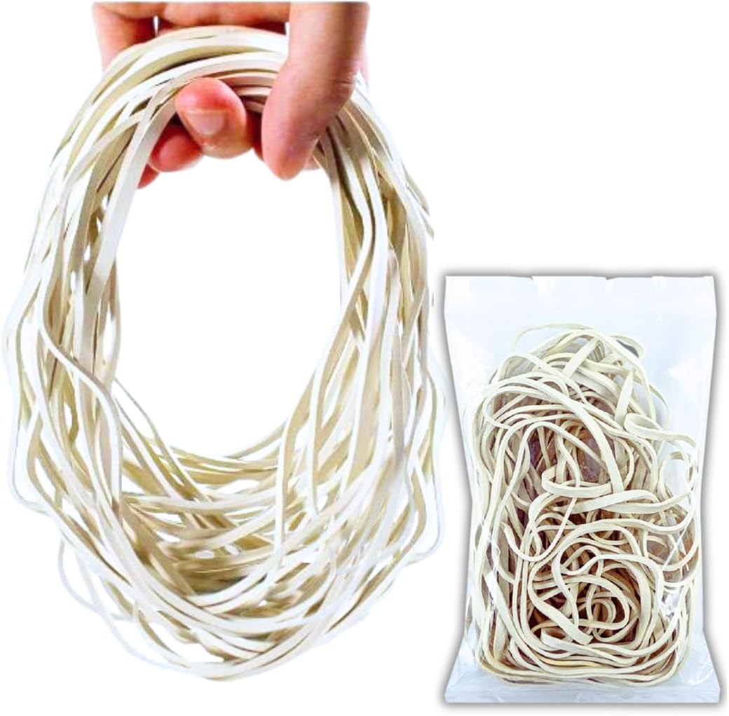 Bandas de goma postales grandes de 8 pulgadas  Bandas elásticas biodegradables resistentes (paquete de 60)  Caucho natural  Duraderas para oficina,