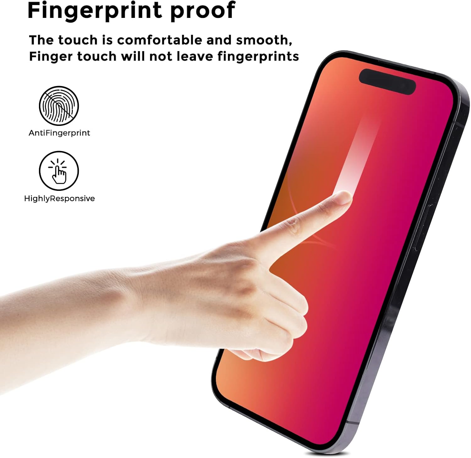 JIEYKJO Protector de pantalla de privacidad para iPhone 15  iPhone 14 Pro – Protector de privacidad para la pantalla del teléfono celular con luz