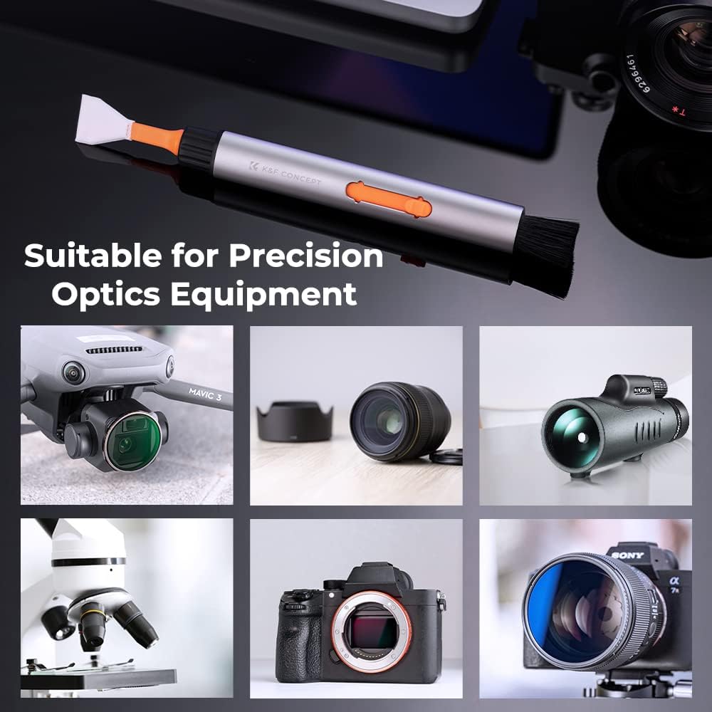 K&F Concept Kit de pluma de limpieza de lentes para sensores APS-C CMOS y CCD, lápiz limpiador de lentes con 6* varillas de limpieza con sensor