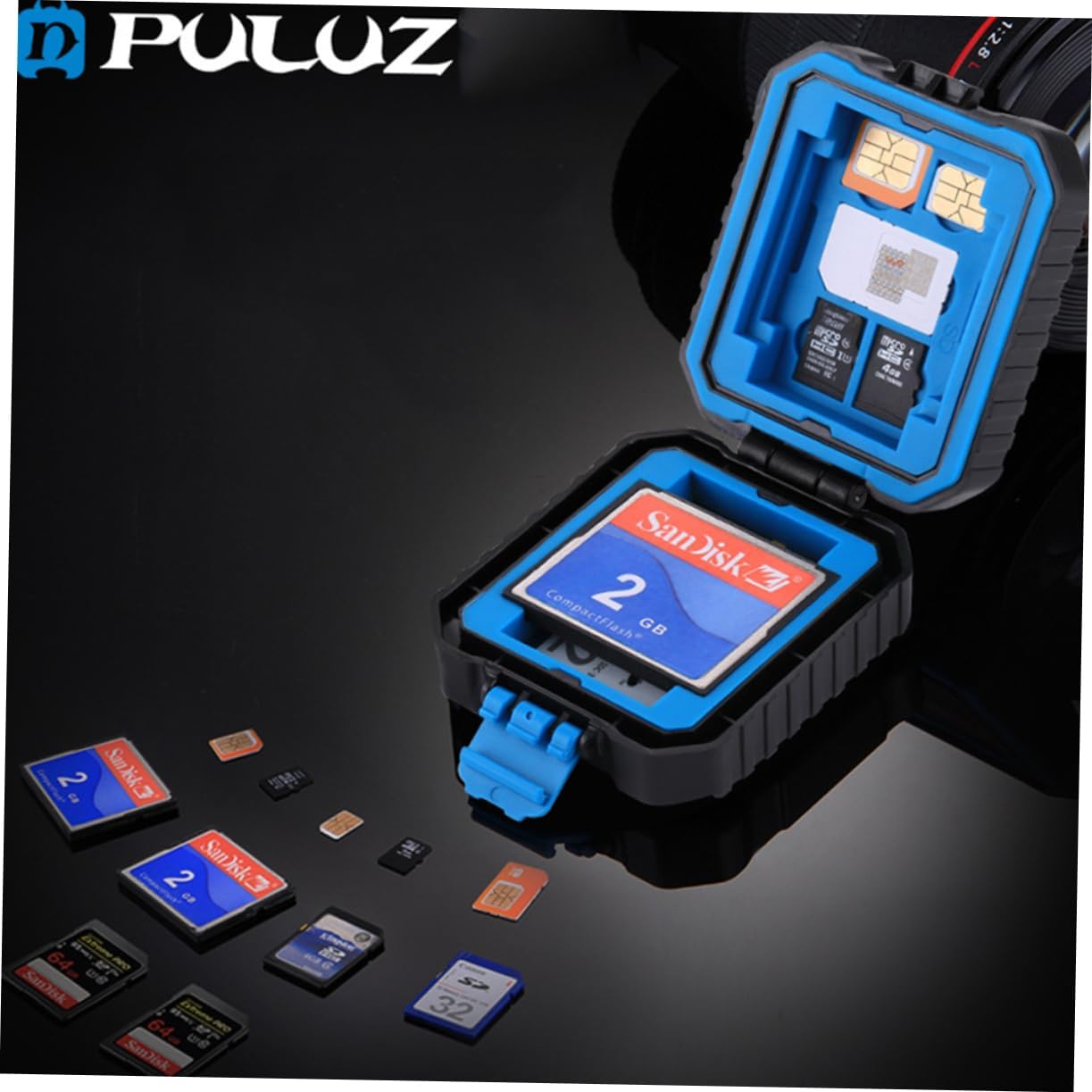 Memory Card Holder 3pcs Storage case Memory Holder Memory Cases Flash Cases cajas organizadoras Plastic Storage Organizer Carrying case Camera