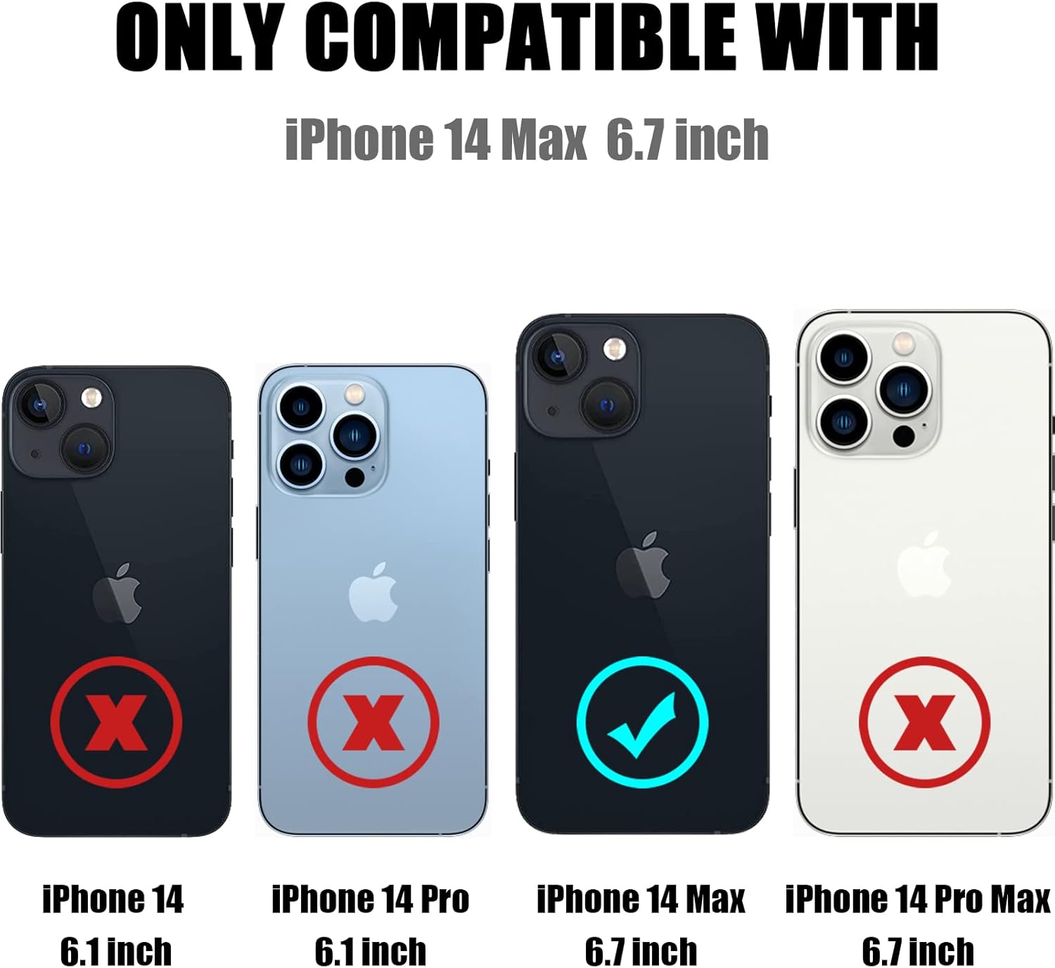Nvollnoe Funda protectora resistente de doble capa para iPhone 14 Plus con tarjetero y ranura para tarjetas oculta, a prueba de golpes, funda